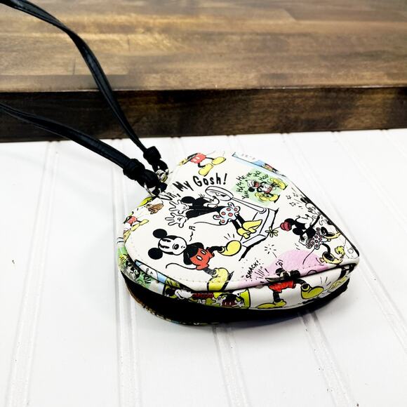 Disney Mickie Minnie Heart Wristlet Purse - Picture 5 of 6
